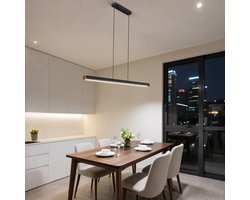 LED-hanglamp 60W Dimbaar Moderne hanglamp voor eettafel met in hoogte verstelbare draaibare kop, lineaire lichtstrip voor woonkamer, eetkamer, kantoor, studio NAIZY