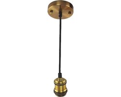 LED Hanglamp - Hangverlichting - Industrieel - Rond - Mat Goud Aluminium - E27