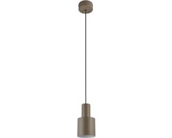 LED Hanglamp - Hangverlichting - Trion Dago - E27 Fitting - Rond - Taupe - Metaal