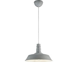 LED Hanglamp - Hangverlichting - Trion Wulo - E27 Fitting - Rond - Beton - Aluminium
