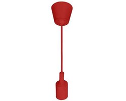 LED Hanglamp - Hangverlichting - Turno - Rond - Mat Rood Kunststof - E27