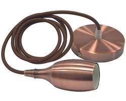 LED Hanglamp - Hangverlichting - Woby - Industrieel - Rond - Mat Koper Aluminium - E27