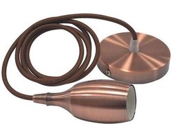 LED Hanglamp - Hangverlichting - Woby - Industrieel - Rond - Mat Koper Aluminium - E27