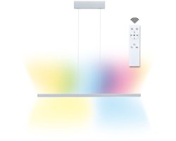 LED-hanglamp Lesko RGBW+ dimbaar 1400lm / 120lm 19W / 3W Zilver mat
