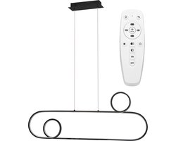 Led hanglamp - modern - elegant - zwart plafond lamp - met afstandsbediening - woonkamer, slaapkamer, keuken