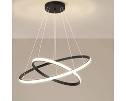 LED Hanglamp Ring-Luxe Moderne LED- 2-lamps- Ø 40cm bij Ø 60cm-Hanglampen- 3-Kleur Standen- Met Verstelbare Hoogte-Woonkamer Lamp-Eetkamer Lamp