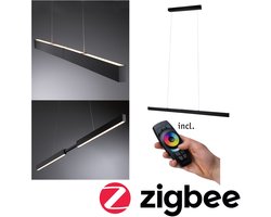 LED-hanglamp Smart Home Zigbee 3.0 Aptare 2700K dimbaar 2x2400lm 2x18W Zwart geborsteld