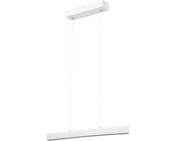 LED Hanglamp - Wit - 3K - Massief Essenhout - 60 cm - Verstelbaar - Industrieel - Plafondlampen - Woonkamer - Eetkamer