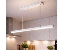 LED hanglamp wit - lineaire pendellamp - dimbaar - warm wit - in hoogte verstelbaar - voor eettafel en bureau