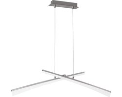 LED Hanglamp X linear - Zwenkbaar - Warm wit licht - Inkortbaar - Zilver - Hanglampen - Hanglampje