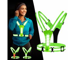 LED Hardloopvest - Reflecterend Veiligheidsvest - Hardloop Verlichting - Running vest - USB Oplaadbaar - Verstelbaar - Voor Hardlopen Fietsen Wandelen