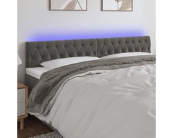 LED Hoofdbord - 180x5x78/88 cm - Kingsize Zwart Kunstleer - Inclusief Aanpasbare LED-verlichting - Verstelbare Hoogte - Modern Bedbord