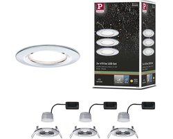 LED-inbouwlamp 3-Step-Dim Nova Coin Basisset star IP44 rond 78mm Coin 3x6W 3x470lm 230V dimbaar 2700K Chroom