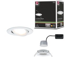 LED-inbouwlamp 3-Step-Dim Nova Coin zwenkbaar rond 84 mm 50° Coin 6W 470lm 230V dimbaar 2700K Wit mat