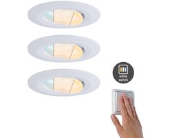 LED-inbouwlamp Calla Set van 3 zwenkbaar IP65 rond 90mm 30° 5,5W 400lm 230V White Switch Wit