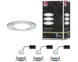 LED-inbouwlamp Nova Coin Basisset star IP44 rond 78 mm Coin 3x6W 3x470lm 230V 2700K Alu gedraaid
