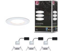 LED-inbouwlamp Nova Coin Basisset star IP44 rond 78 mm Coin 3x6W 3x470lm 230V 2700K Wit mat