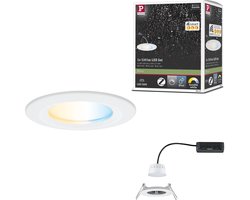 LED-inbouwlamp Nova Coin IP44 rond 78 mm Tunable White 6W 530lm 230V Wit mat Aluminium
