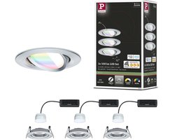 LED-inbouwlamp Nova Coin rond 84 mm 50° RGBW+ 3x6W 3x500lm 230V Alu gedraaid Aluminium