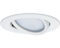 LED-inbouwlamp Nova Plus Coin Enkele lamp zwenkbaar IP65 rond 93mm 30° Coin 6W 470lm 230V dimbaar 2700K Wit mat