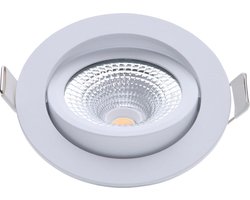 LED inbouwspot - dimbare inbouwspot 5W - 1 stuk - wit met lage inbouwdiepte en IP54 waterbestendig