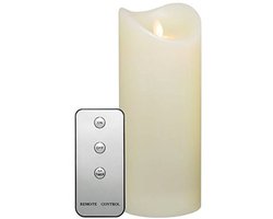 LED Kaars met Timer en Afstandsbediening - Vlamloze beweging met 1000 Uur Brandduur en Crèmewitte Afwerking