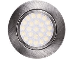 LED Kastverlichting inbouw spot - Ø56mm - RVS look - 4W- 4200K - 230V