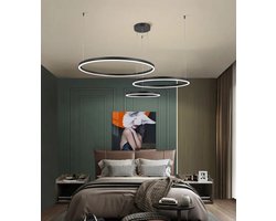 Led Kroonluchter - Minimalistisch - Modern - Home Verlichting - Geborstelde Ringen - Plafond Gemonteerde Kroonluchter Verlichting - Hanglamp - Koel Wit