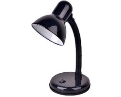 LED lamp - Eenvoudige bureaulamp 1 van staal en kunststof - zwart