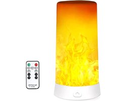 LED lamp - Halloween - Vuurvlam Lamp - Kaarsen - LED Flame - Fakkel Lamp - Kaars Effect - Led Vlam Lamp - met Afstandsbediening - Bewegende Vlam - Dimbaar - Timer Functie - met Vlameffect