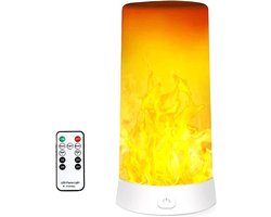 LED lamp - Halloween - Vuurvlam Lamp - Kaarsen - LED Flame - Fakkel Lamp - Kaars Effect - Led Vlam Lamp - met Afstandsbediening - Bewegende Vlam - Dimbaar - Timer Functie - met Vlameffect - voor Thuis /Feest /Festival /Kerstmis /Kerstmis /Halloween