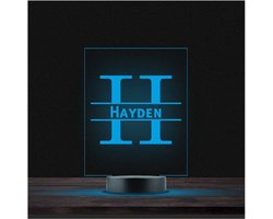 Led Lamp Met Naam - RGB 7 Kleuren - Hayden