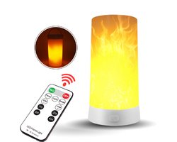 LED-lamp - Vlamlamp - Kaars - LED-vlam - Fakkellamp - Kaarseffect - LED-vlamlamp - Met afstandsbediening - Dynamische vlam - Dimbaar - Timerfunctie - Met vlameffect - Geschikt voor thuis/feesten/vakanties/kerst