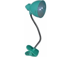 LED Leeslampje met klem voor boeken of bladmuziek - turquoise / blauw - Inclusief batterijen