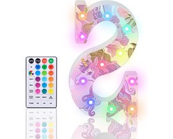 LED Letterlamp - Lichtgevende letters - Feestdecoratie - 18 Kleuren met Afstandsbediening - Niet gespecificeerd - Meerkleurig