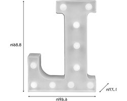 LED Letterlamp - Lichtgevende Tekens Alfabet - Feestdecoratie - Draagbaar Batterijgevoed - 22 x 18 x 4 cm - Geel