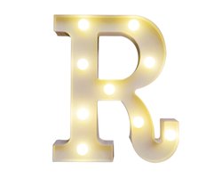 Led Letterlamp - Tekst Licht - Feest Decoratie - Aanpasbare Spelling - 24 cm Hoog - Warm Wit