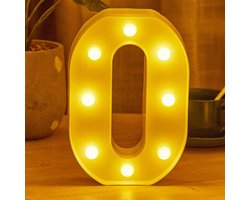 Led letterlamp - Verlichte decoratie - Feestelijke sfeer - Doe-het-zelf combinatie - 16 x 11 cm - Wit