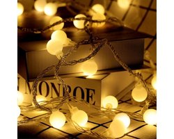 Led licht snoer lichtslinger - lampjes - 20 Kleine Lampjes  - sfeerverlichting -  feestverlichting  - warm wit - IP44 spat waterdicht - voor binnen en buiten - 20 led lampen op battterij - 3 meter