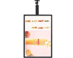 LED Lichtbak - Digitaal Display - Menu Tonen - Energiezuinig Ontwerp - Verticaal Slank - Zwart