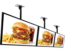 LED Lichtbak - Menu Bord - Reclame Tonen - Ultradun Aluminium Frame - 60x90cm - Zwart