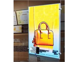 LED Lichtbak - Reclamebord - Menu Tonen - Dubbelzijdig - 60x120cm - Zilver