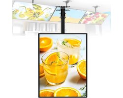 LED Lichtbak - Reclameframe - Menu Weergeven - Ultradun - 50-90 cm arm - Zwart