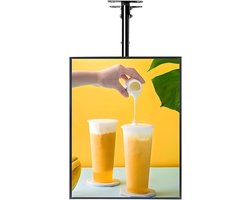 Led Lichtbox - Verlicht Display - Menu Tonen - Ultradun Klikframe - 50 x 60 cm - Zilver