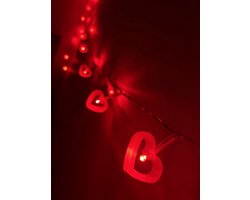 LED Lichtsnoer - Hartjes - 240 CM - Rood Hart - 24 lampjes
