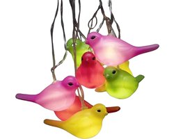 LED Lichtsnoer Snoerverlichting - 8 lamps LED multicolor vogels - 3,5 meter - voor binnen