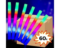 Led Lichtstaven Foam - Multicolor Licht Staven voor Feest - 60 stuks