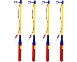 LED Lichtstokjes Set - Elektronische Feestlichtstokjes voor Kinderfeesten - Glowsticks voor Verjaardagen en Feestjes - Veilig Feestaccessoire voor Kinderen - Multicolor - 4 Stuks