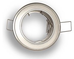 LED line Inbouwspot - Rond  - GU5.3 Fitting - RVS Look - Ø 92 mm - Satijn