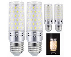 LED Maislamp E27 - Set van 4 - 16W - 3000K Warm Wit - Sfeervolle Verlichting - 1600 Lumen - Vervanging voor 100W Gloeilamp - 360° Lichtbundel